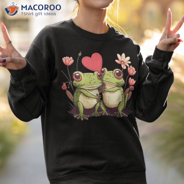 Two Frogs Valentines Day Love On Couple Frog Shirt