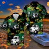 U.s. Waste Managet Garbage Truck Patrick’s Day Hawaiian Shirt