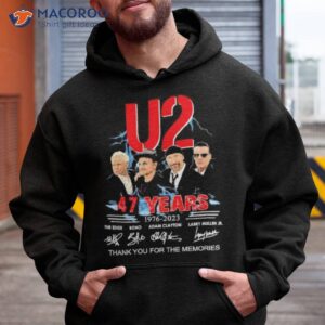 u2 47 years 1976 2023 thank you for the memories signatures shirt hoodie