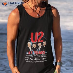 u2 47 years 1976 2023 thank you for the memories signatures shirt tank top