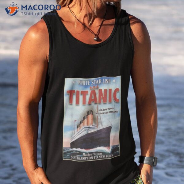 Una Camiseta Vintage De 1912 Titanic Voyager Ship Cruise Vessel Shirt