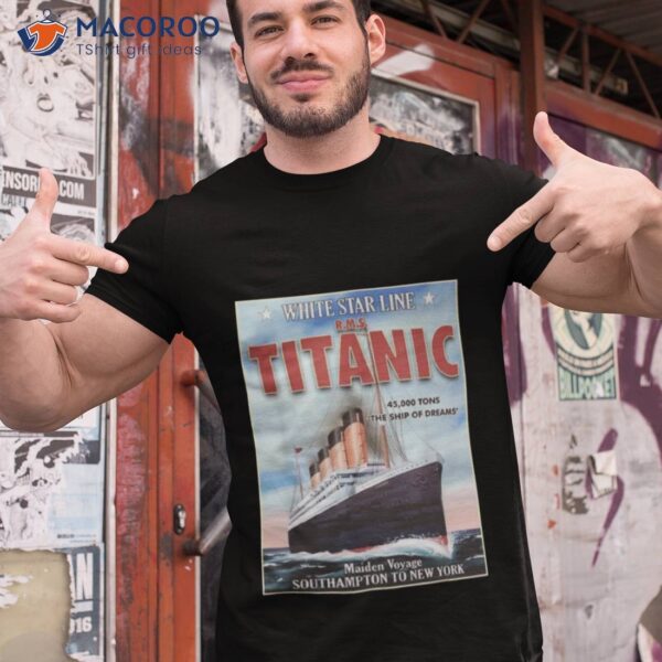 Una Camiseta Vintage De 1912 Titanic Voyager Ship Cruise Vessel Shirt