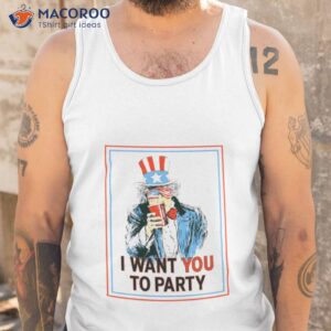 uncle sam party i want you to party shirt tank top