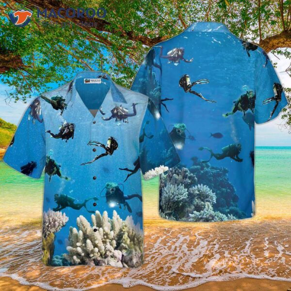 Under The Sea Scuba Diving Hawaiian Shirt