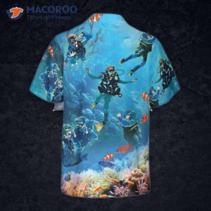 under the sea scuba diving hawaiian shirt 1