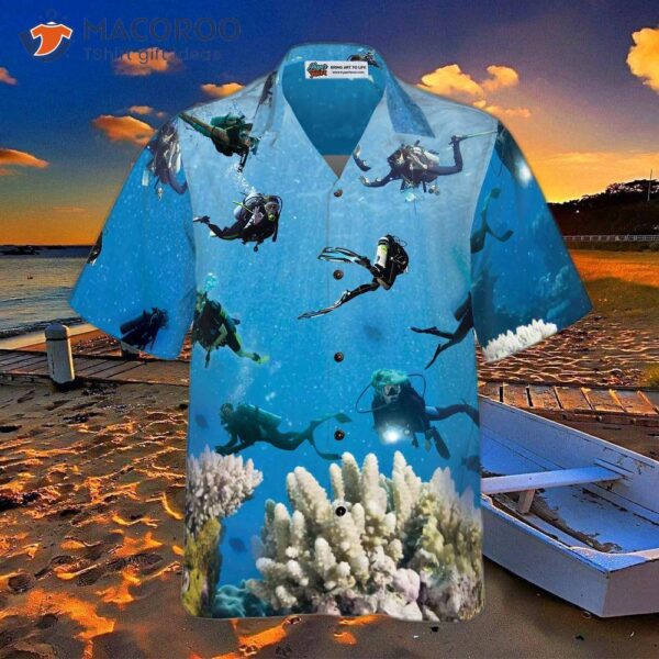 Under The Sea Scuba Diving Hawaiian Shirt