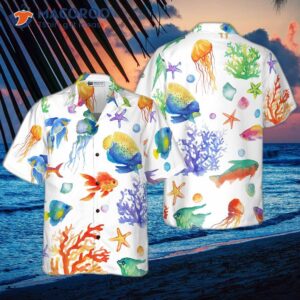 Under The Sea Watercolor Hawaiian Shirt