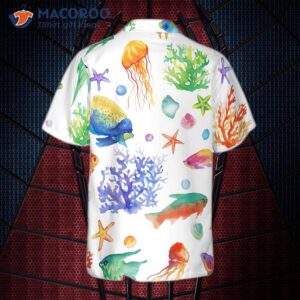 Under The Sea Watercolor Hawaiian Shirt