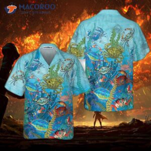 underwater world crab hawaiian shirt cool for and gift idea 0