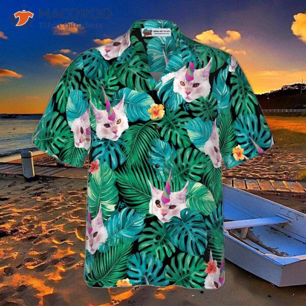 Unicorn Cat Hawaiian Shirt