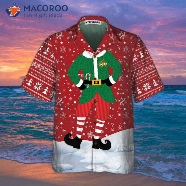 Unique Christmas Elf Costume Design Hawaiian Shirt, Funny Best Xmas Gift Idea