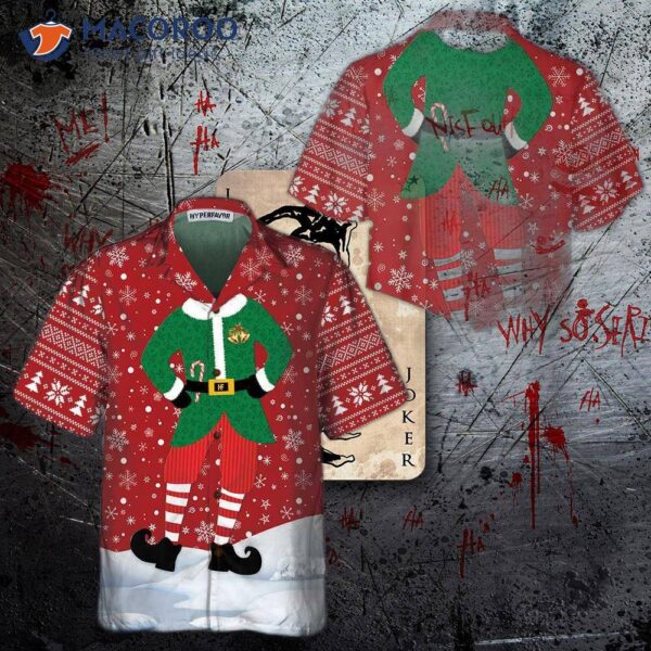 Unique Christmas Elf Costume Design Hawaiian Shirt, Funny Best Xmas Gift Idea