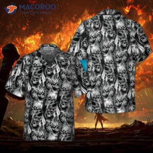 unique skull day of the dead hawaiian shirt black and white mexican best gift for 3