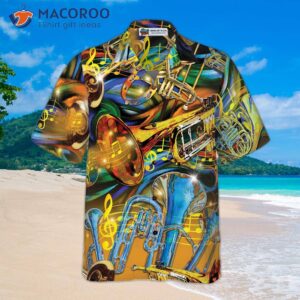 unisex hawaiian saxophone shirt 2