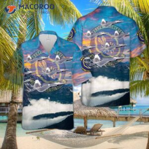 Us Air Force F-22a Raptor #01-4018 Of The 43rd Fighter Squadron Hawaiian Shirt