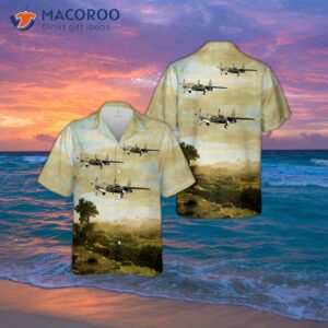 Us Air Force Martin B-26g-11-ma Marauder “shootin’ Hawaiian” Shirt