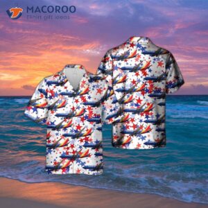 Us Airlines Boeing 737-7h4 Hawaiian Shirt For The Fourth Of July