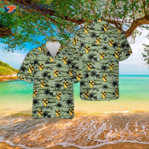 Us Army 1st Brigade Combat Team, Cavalry Division “ironhorse” Hawaiian Shirt