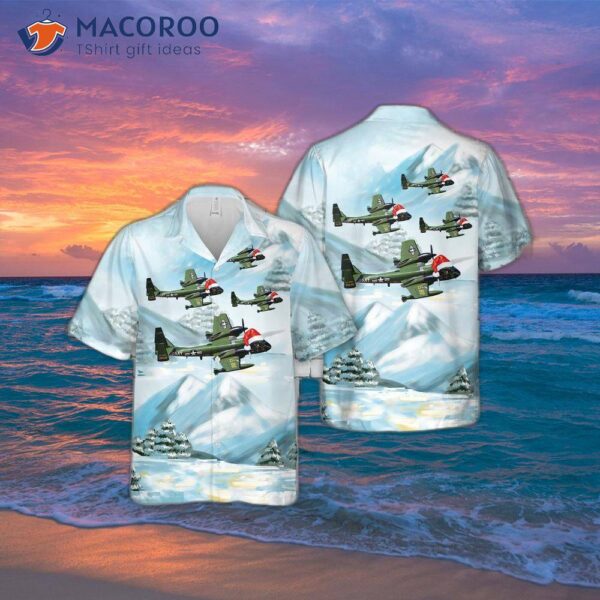 Us Army Grumman Ov-1 Mohawk Hawaiian Christmas Shirt