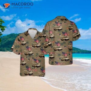 Us Army M109 Paladin Tank Fourth Of July Hawaiian Shirt