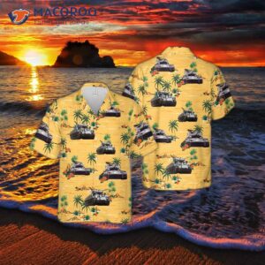 Us Army M4a3 Sherman Hawaiian-style Shirt