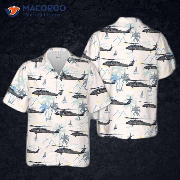 Us Army Sikorsky Hh-60m Medevac Black Hawk Helicopter Hawaiian Shirt