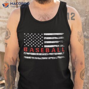 us flag baseball player funny lover vintage shirt tank top