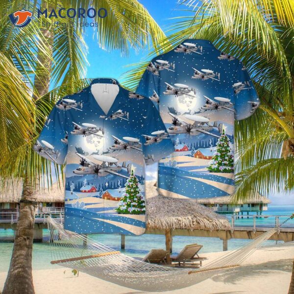 Us Navy Northrop Grumman E-2 Hawkeye Christmas Hawaiian Shirt