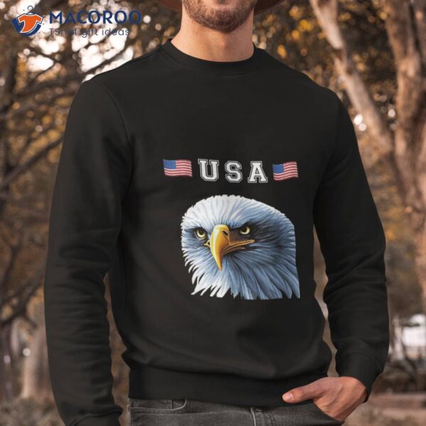 Usa 4th Of July Patriotic Eagle American Flag Funny Graphic Shirt