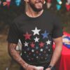 Usa American Flag Patriotic Red White Blue Stars 4th Of July Shirt