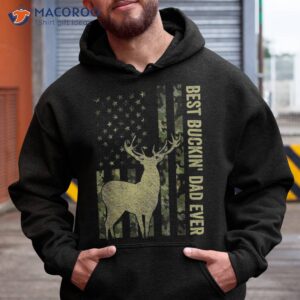 Usa Camo Flag Best Buckin’ Dad Ever Deer Hunting Fathers Day Shirt