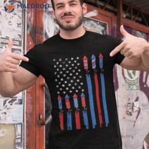 Usa Flag Fireworks Patriotic 4th Of July America For Shirt