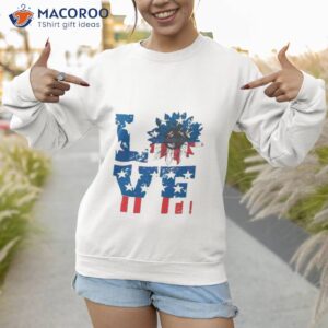 usa love sunflower 4th of july american flag shirt sweatshirt 1