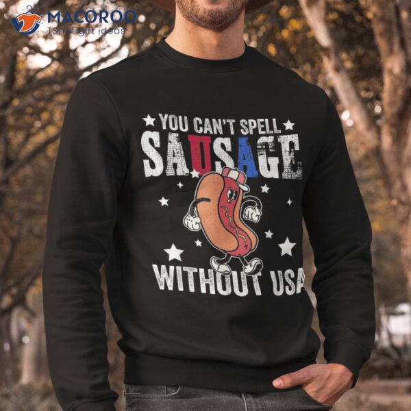 Usa Sausage American Flag Funny Hot Dog 4th Of July Shirt