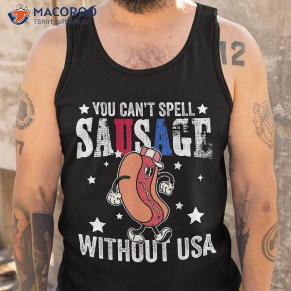Usa Sausage American Flag Funny Hot Dog 4th Of July Shirt