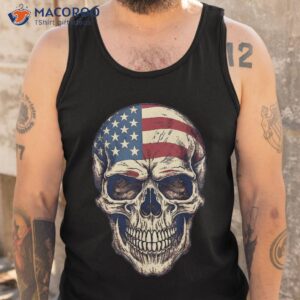 usa skull 4th of julay scary kid shirt tank top