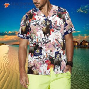 utah elk and the sego lily hawaiian shirt 2