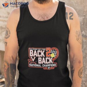 uva 2023 ncaa mens tennis back 2 back national champions shirt tank top