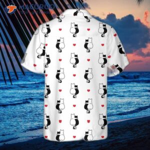 Valentine’s Heart Kitten Hawaiian Shirt, Day Shirt For Couples, Gift Ideas