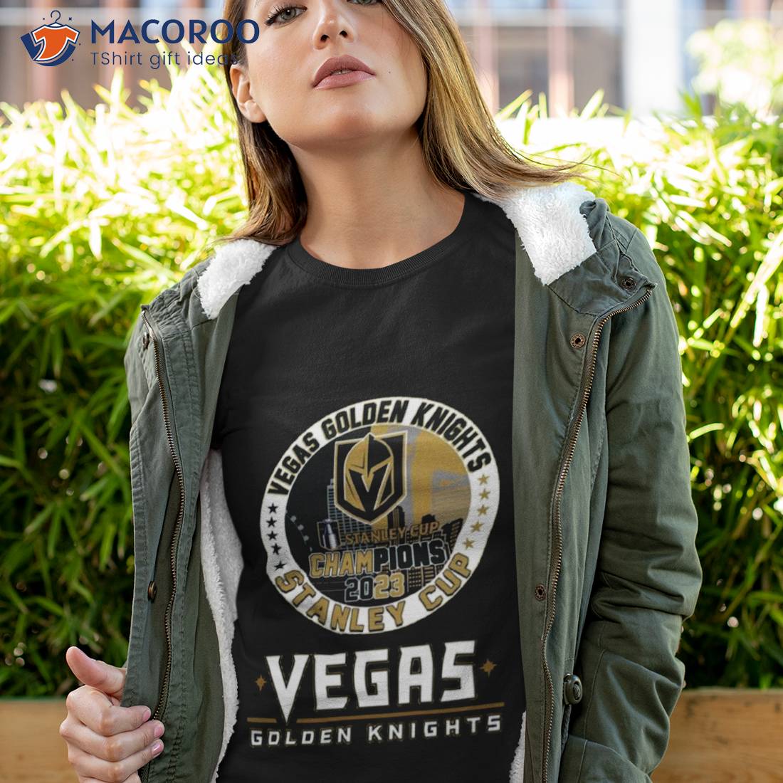 Men's Fanatics Branded Black Vegas Golden Knights 2023 Stanley Cup Champions Jersey Roster T-Shirt