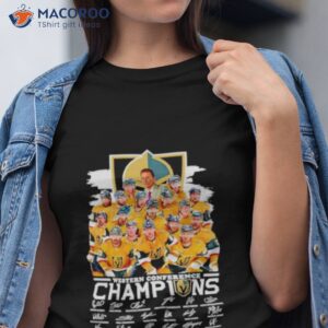 Vegas Golden Knights Western Conference Champions Signatures Shirt