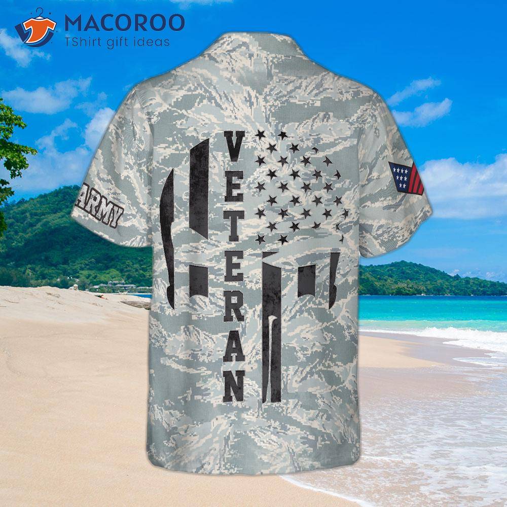 Veteran Proud Us Air Force Camouflage Hawaiian Shirt