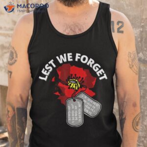 veterans day lest we forget red poppy flower usa memorial shirt tank top