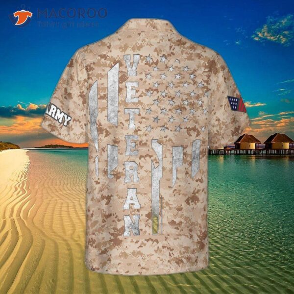 Veterans Proudly Wear Desert Marine Camouflage Hawaiian Shirts