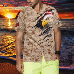 veterans proudly wear desert marine camouflage hawaiian shirts 2