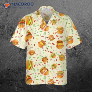 vibrant american hamburger hawaiian shirt funny burger shirt for amp 2
