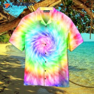 Vibrant Spiral Tie-dye Hippie Pattern Hawaiian Shirts