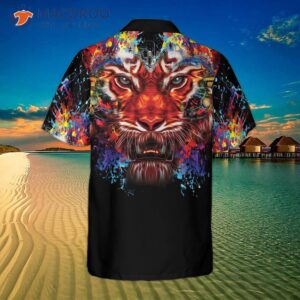 vibrant tiger head shirt for s hawaiian 1