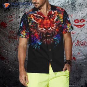 vibrant tiger head shirt for s hawaiian 2
