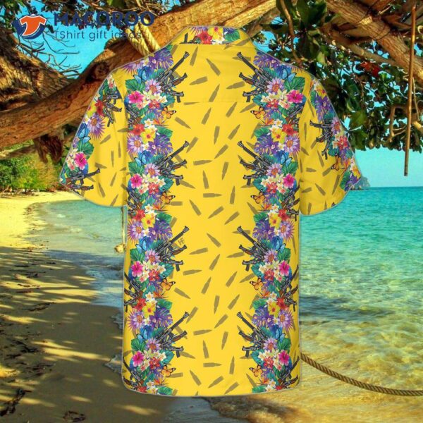 Vibrant Tropical Gun And Bullet Hawaiian Shirt